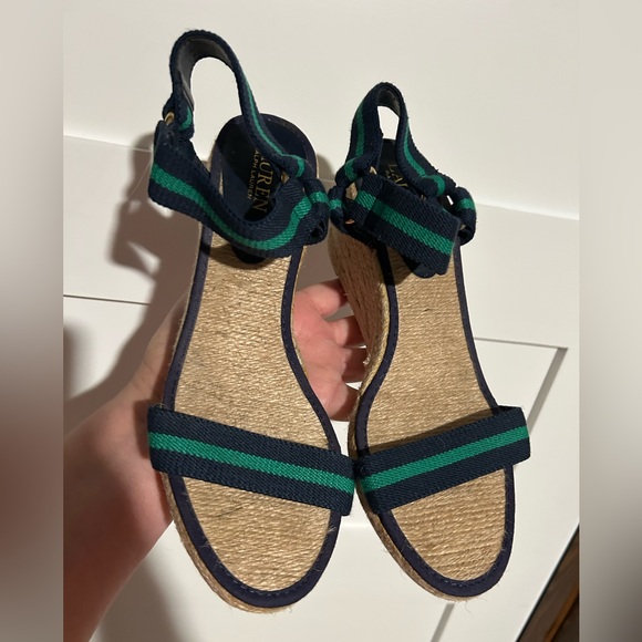 Lauren Ralph Lauren Women's Wedged Espadrille Sandals Size 9 - Picture 2 of 9